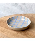 Robert Gordon | Coastal Junction | Salad Bowl 28cm | Stone with Blue Handbrush